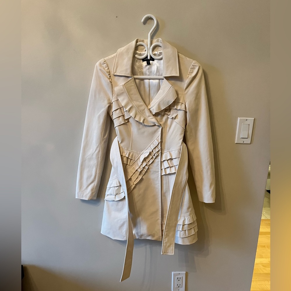 Bebe Off White Coat